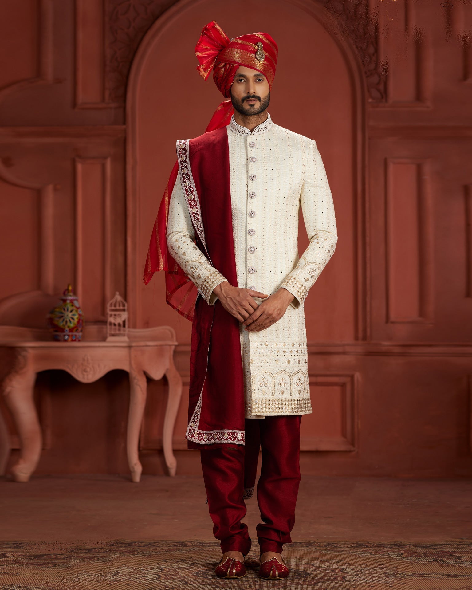 Mens sherwani for marriage best sale