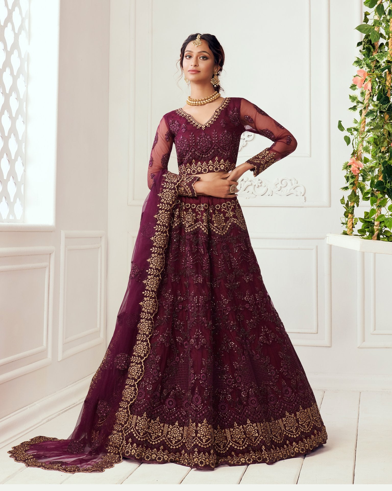 Net Lehenga Choli