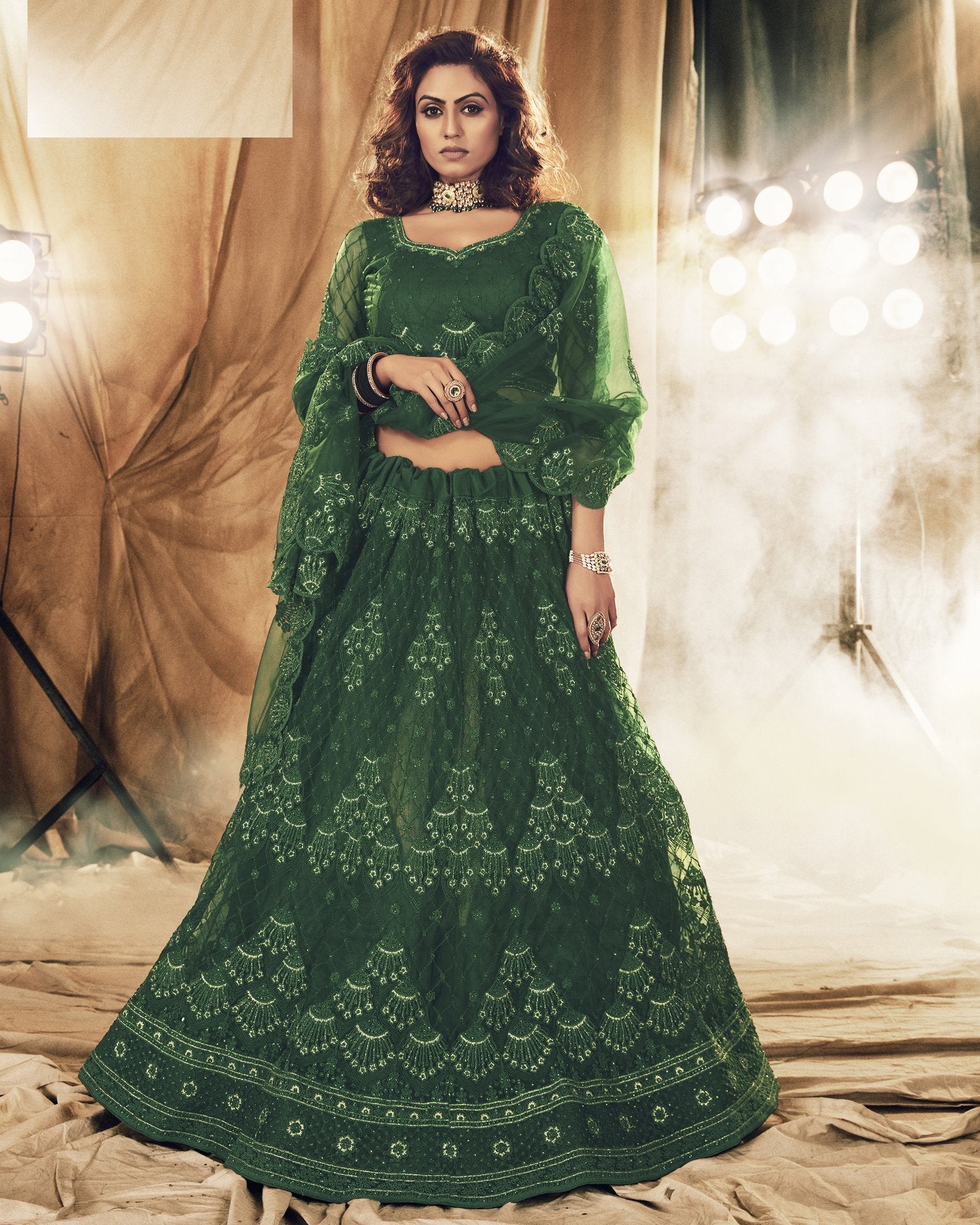 Green Net Wedding Lehenga Choli Mehak Boutique Green Net Wedding Lehenga Choli Mehak Boutique