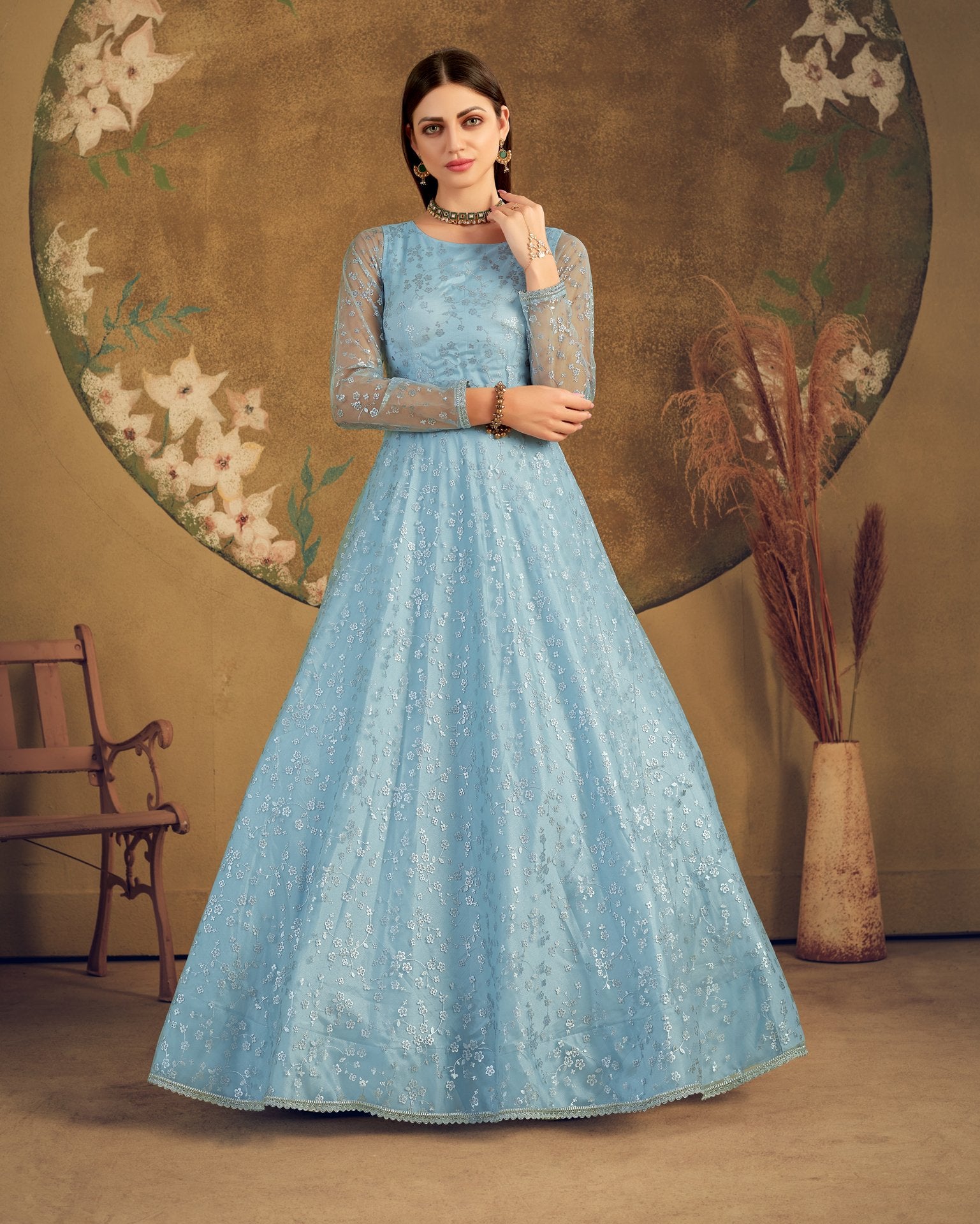 Sky Blue Engagment Gown