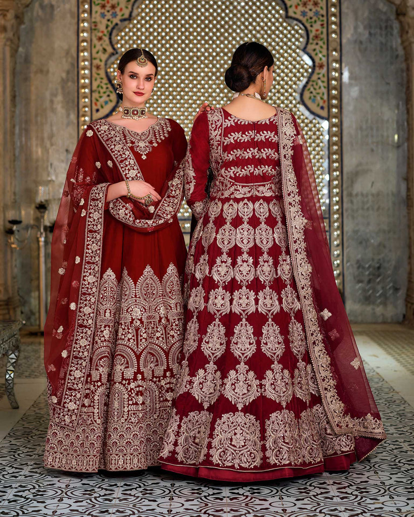 Red bridal clearance anarkali suits