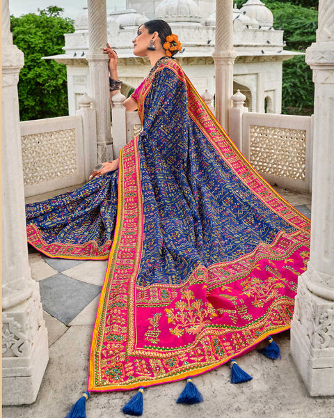 Embroidered Silk Saree