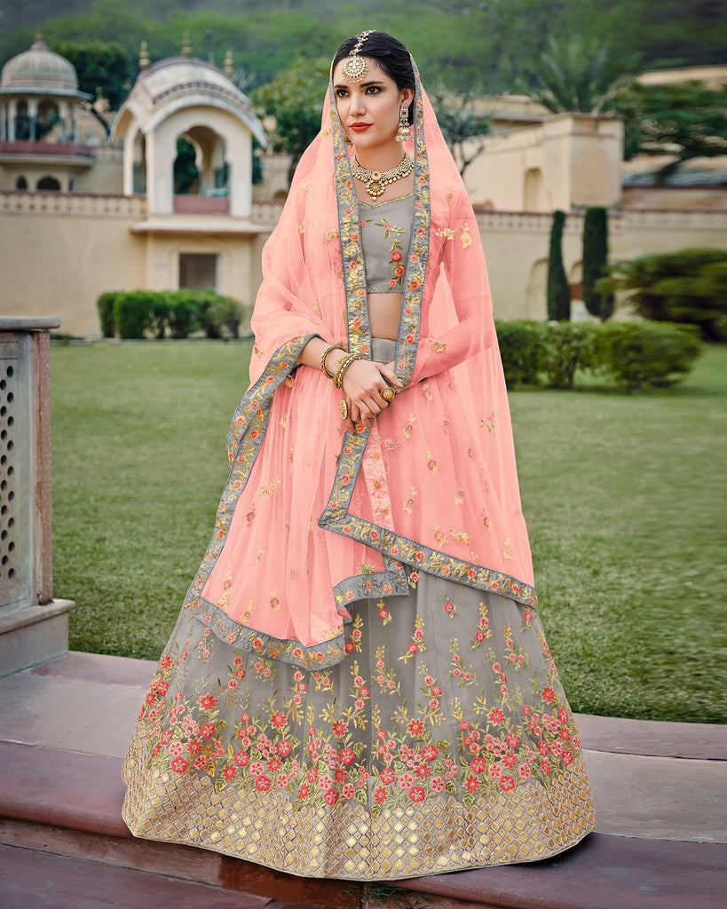 Buy Grey Wedding Wear Bridesmaid Lehengas for Women Online in India - Indya