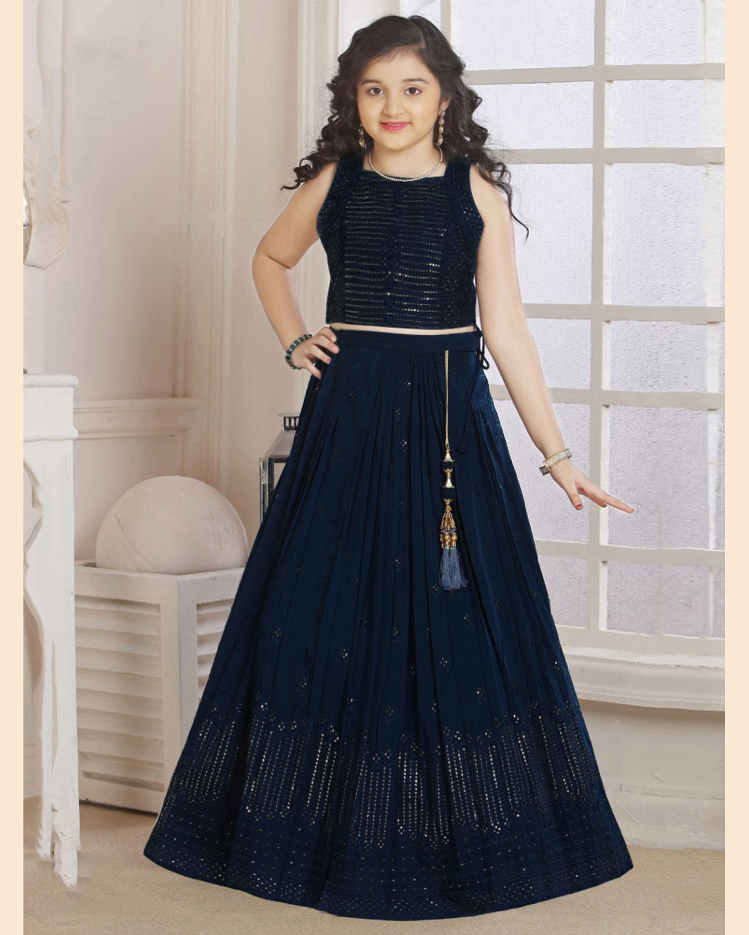 Buy KedarFab Girls Maroon Embroidered Silk Blend Kids Lehenga choli (Non  Returnable) Online at Best Prices in India - JioMart.
