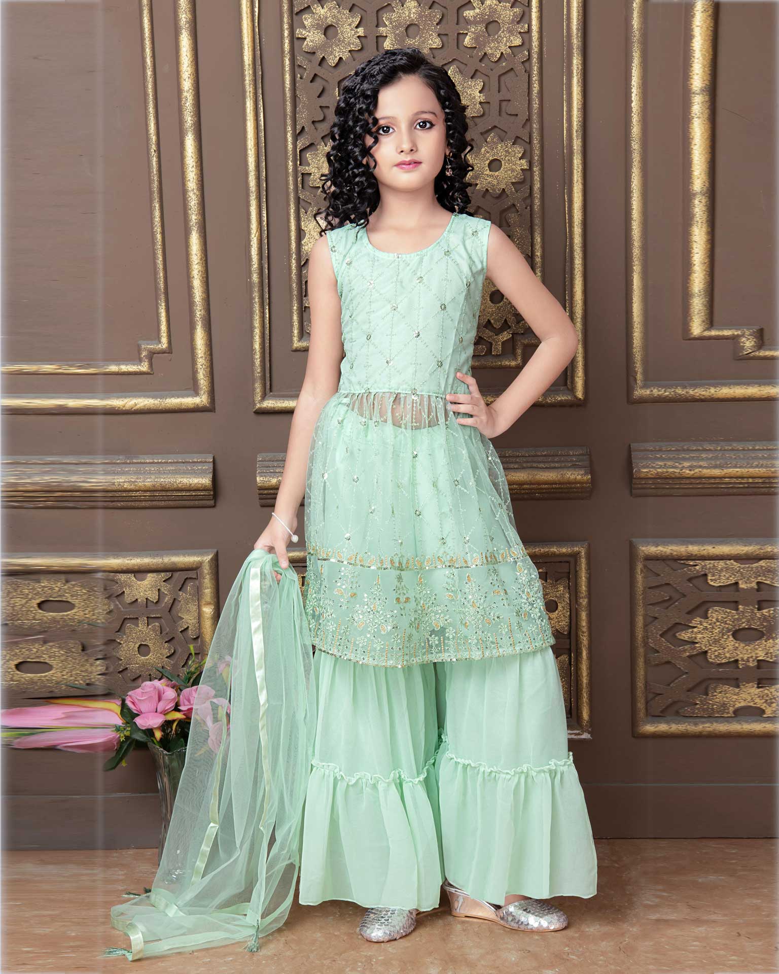 Amazon.com: Delisa Indian/Pakistani Party Wear Wedding Wear Sharara Style  Salwar Suit for Women Fiona (Dark Purple, 1X-50) : Clothing, Shoes & Jewelry