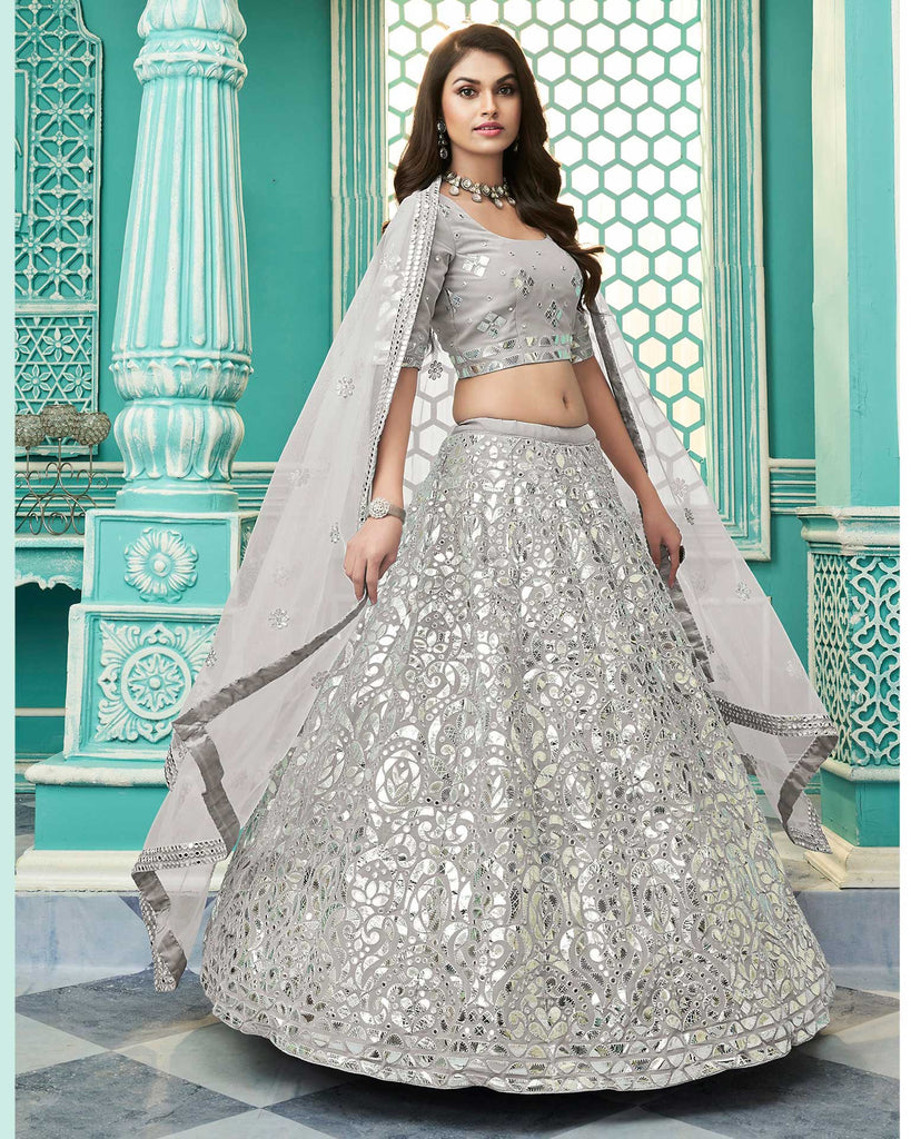 Pale grey Lehenga Set – Rimple & Harpreet