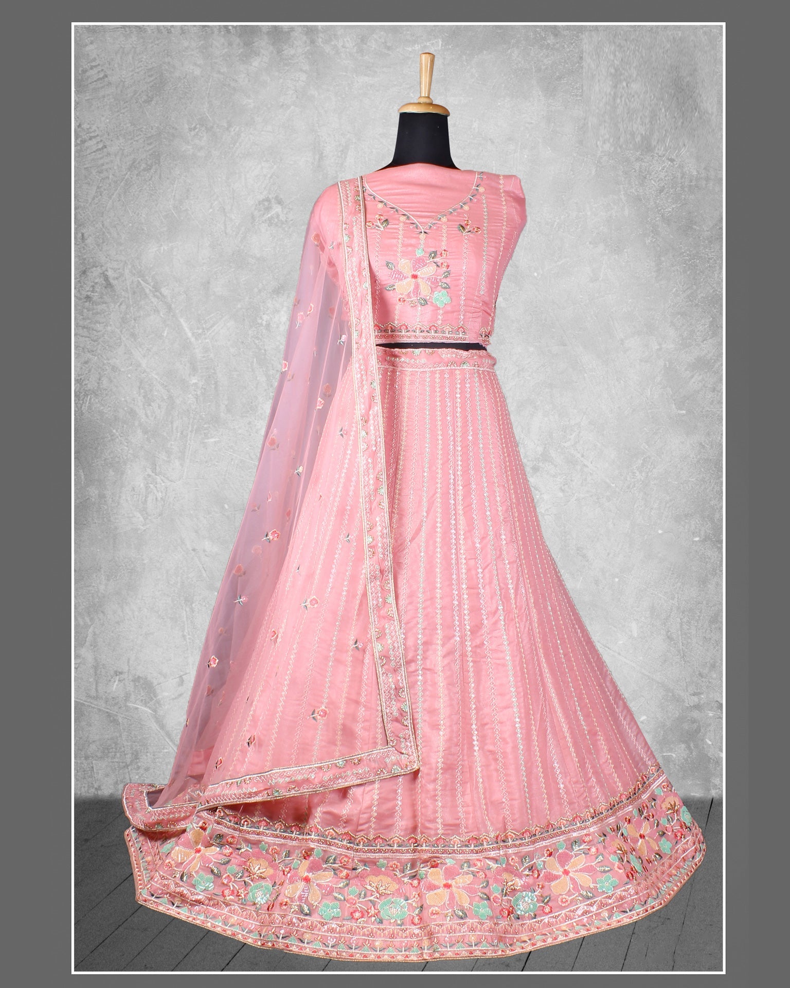 Buy Traditional Wear Off White Thread Work Georgette Lehenga Choli Online  From Surat Wholesale Shop.